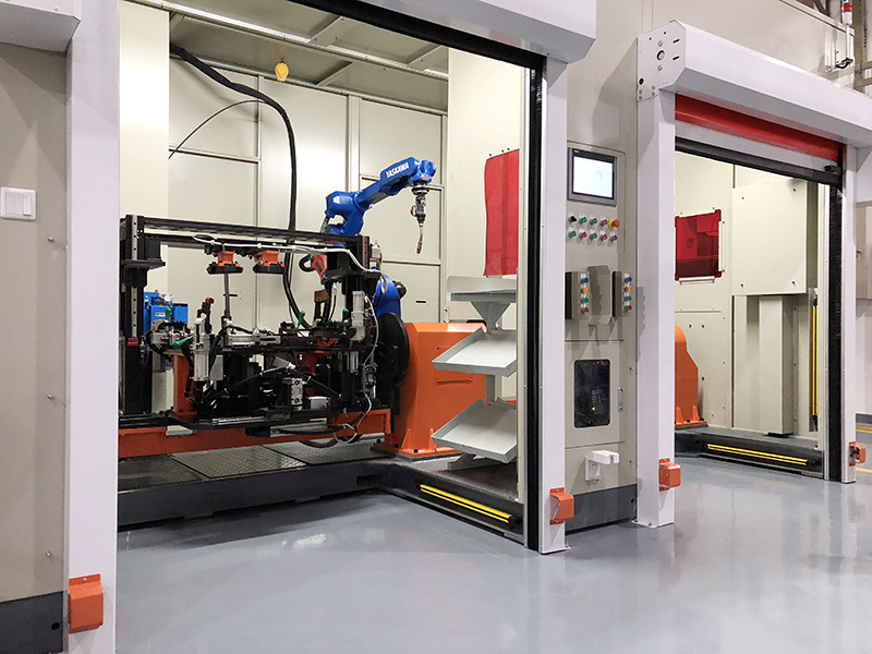 Ligne d'assemblage de soudage intelligente pilotée par AGV
